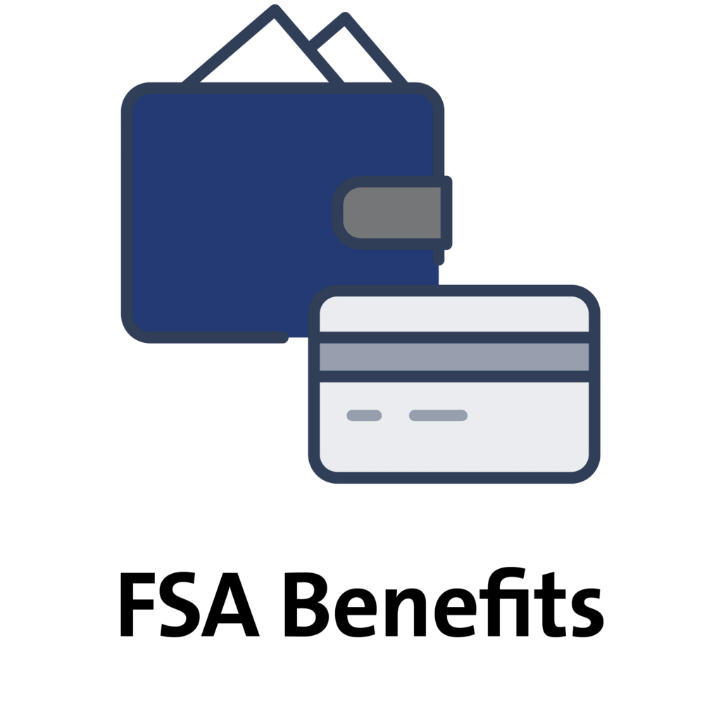 FSA Benefits: icon of a wallet and credit card