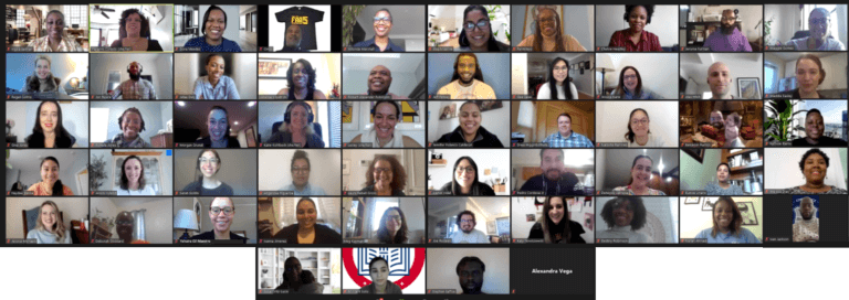 zoom gallery of all staff members