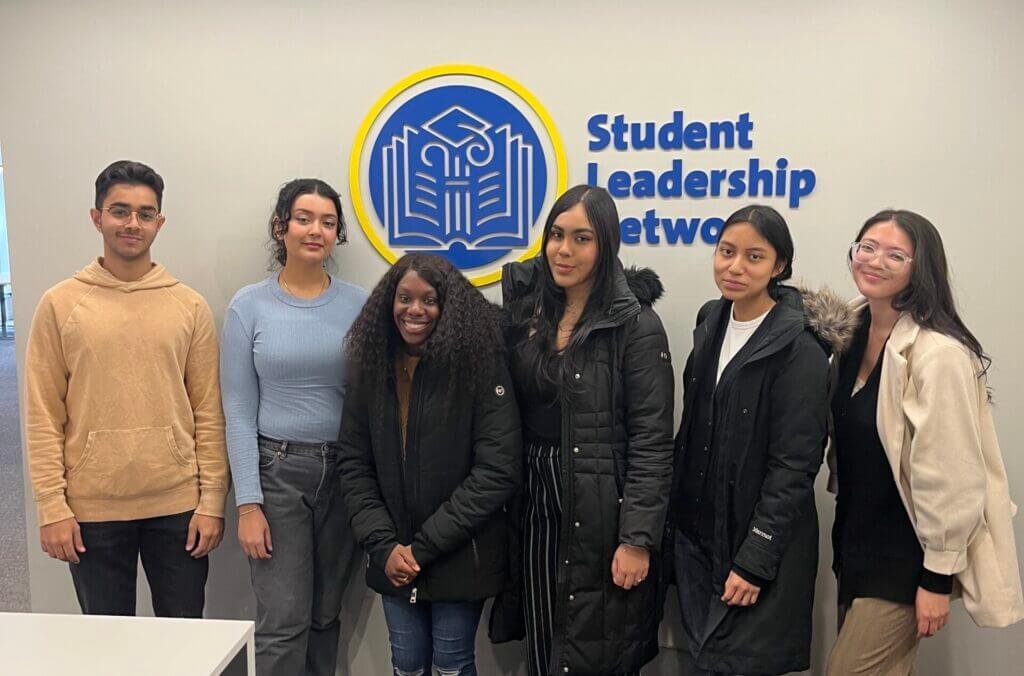 Bridge Through College participants meet up at the SL Network central office with their peer leader, Janna.