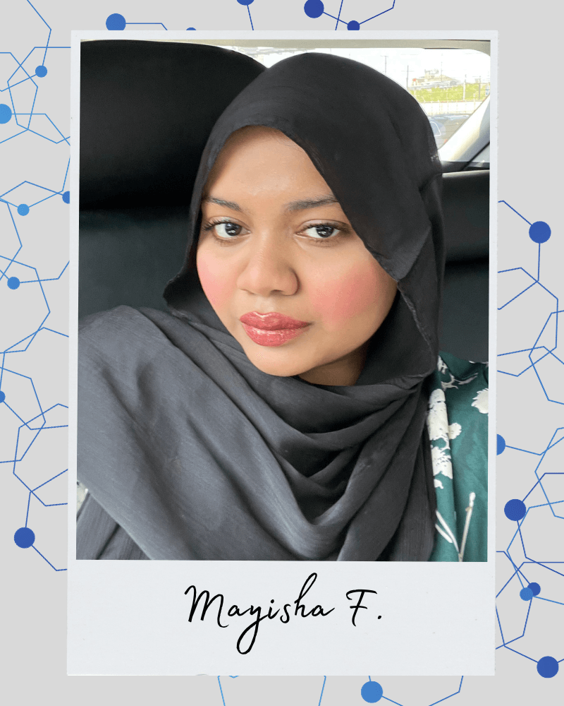 College student with head covering