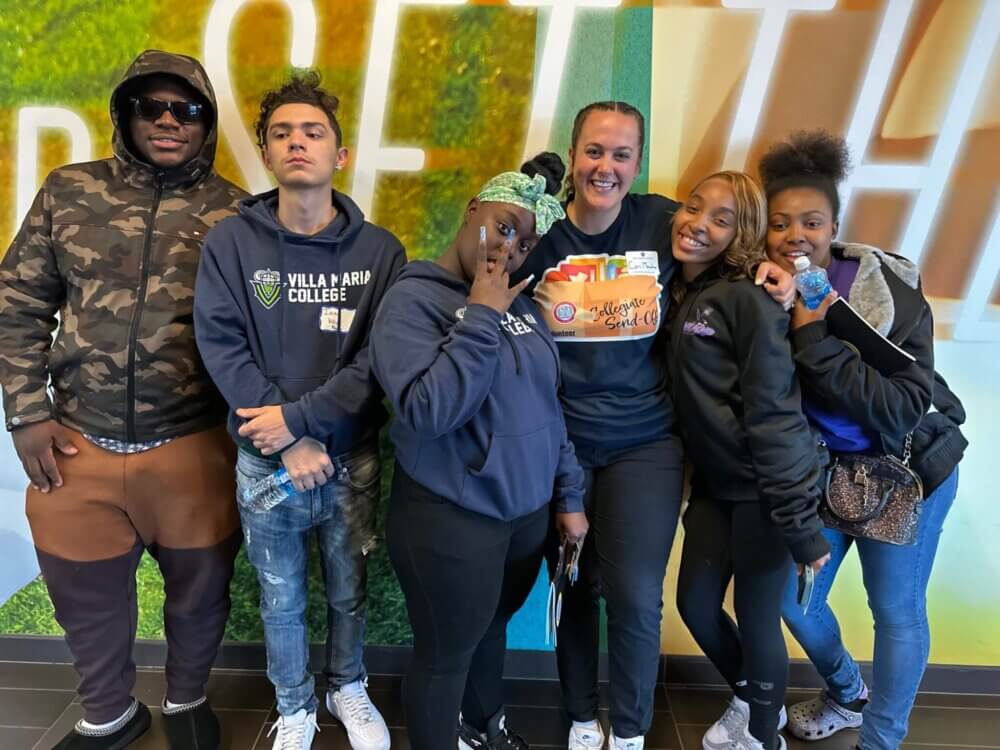 Director of College Counseling Cori Monahan with five of her students