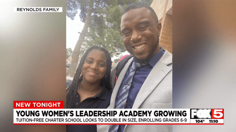 Father and daughter who is in middle school take a selfie photo